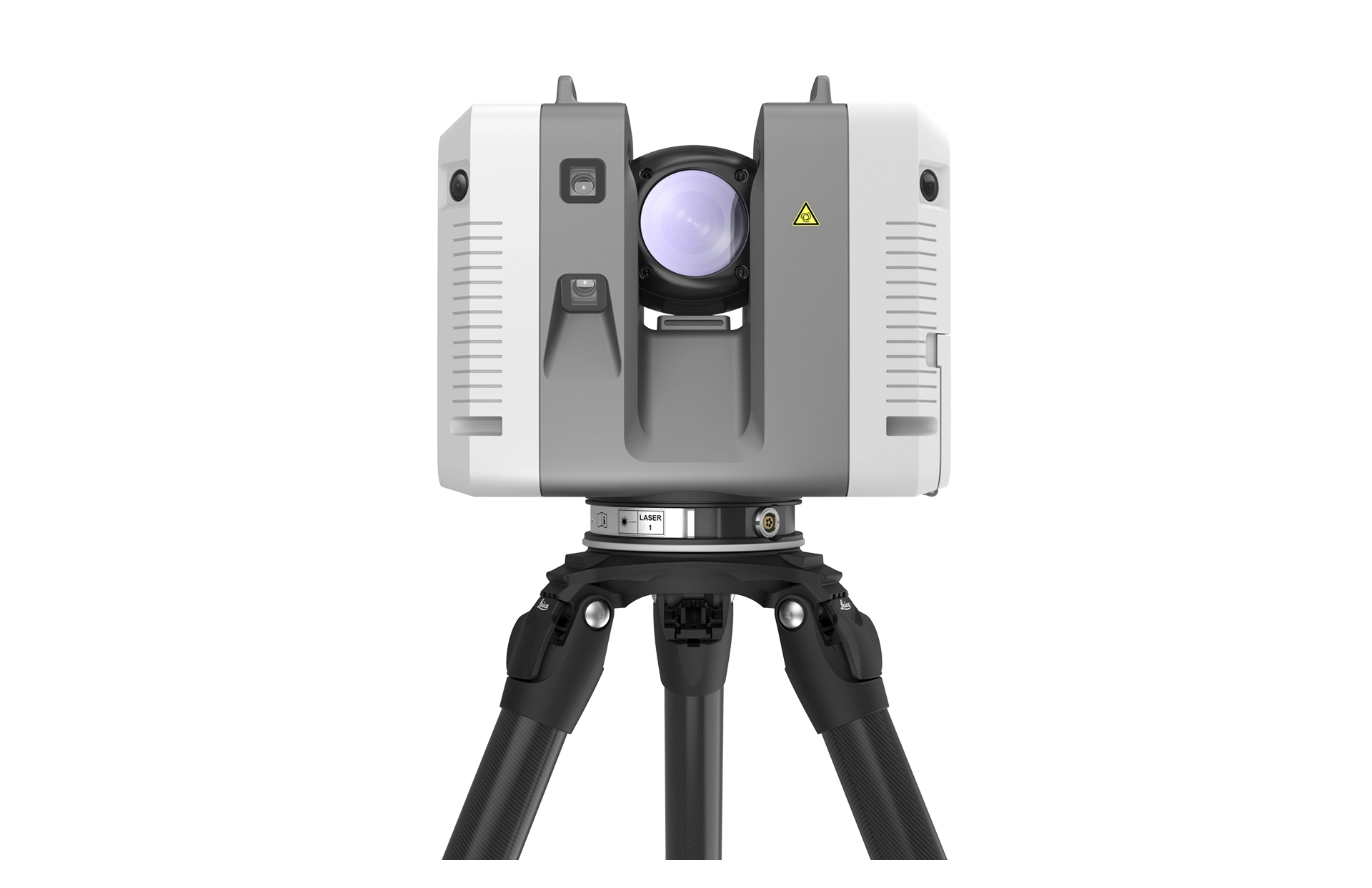 Leica Geosystems RTC360 Laserscanner auf Stativ, frontal